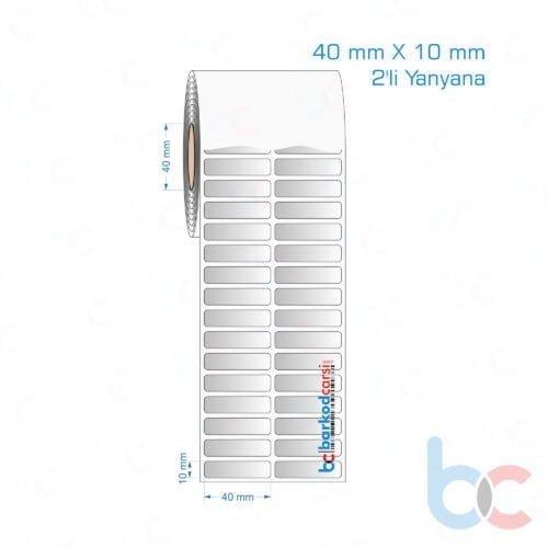 40x10 mm 2'li Yanyana Silvermat Etiket (Fiyatı)
