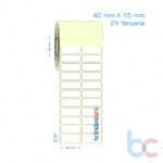 40x15 mm 2'li Yanyana Etiket (Kuşe, Vellum, Eko / Lamine Termal) Fiyatları