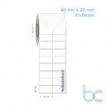 40x20 mm 2'li Bitişik Opak / Mat PP, Fastyre Etiket (Fiyatları)