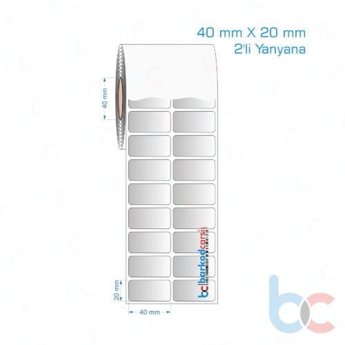 40x20 mm 2'li Yanyana Silvermat Etiket (Fiyatı)
