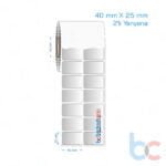 40x25 mm 2'li Yanyana Silvermat Etiket (Fiyatı)