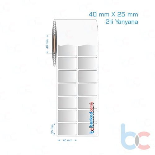 40x25 mm 2'li Yanyana Silvermat Etiket (Fiyatı)