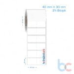 40x30 mm 2'li Bitişik Opak / Mat PP, Fastyre Etiket (Fiyatları)