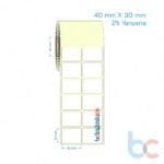 40x30 mm 2'li Yanyana Etiket (Kuşe, Vellum, Eko / Lamine Termal) Fiyatları