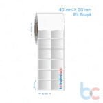 40x30 mm 2'li Bitişik Silvermat Etiket (Fiyatı)