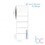 40x40 mm 2'li Bitişik Opak / Mat PP, Fastyre Etiket (Fiyatları)