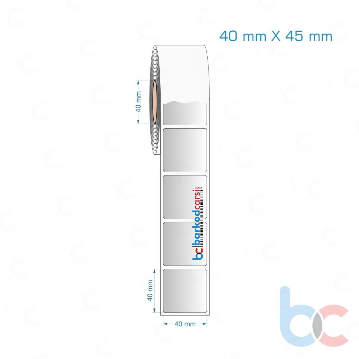 40X45 Mm Hazır Rulo Gri Alüminyum Renkli Silvermat Etiket 40X45 Mm Silvermat Etiket (Fiyatı)