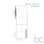 40x50 mm 2'li Bitişik Opak / Mat PP, Fastyre Etiket (Fiyatları)