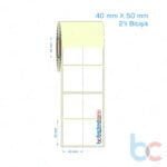 40x50 mm 2'li Bitişik Etiket (Kuşe, Vellum, Eko / Lamine Termal) Fiyatları