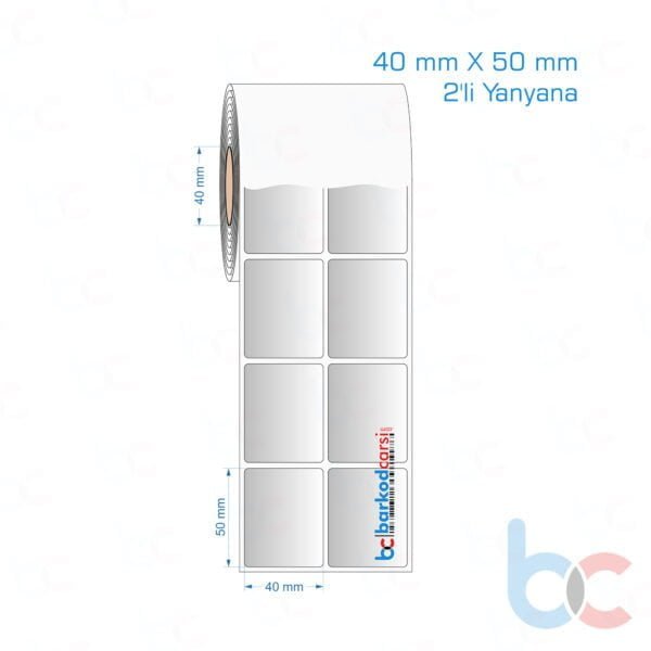 40x50 mm 2'li Yanyana Silvermat Etiket (Fiyatı)