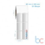 40x60 mm 2'li Bitişik Silvermat Etiket (Fiyatı)