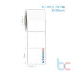 40x70 mm 2'li Bitişik Opak / Mat PP, Fastyre Etiket (Fiyatları)