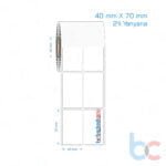 40x70 mm 2'li Yanyana Opak / Mat PP, Fastyre Etiket (Fiyatları)