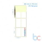 40x70 mm 2'li Yanyana Etiket (Kuşe, Vellum, Eko / Lamine Termal) Fiyatları