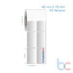 40x70 mm 2'li Yanyana Silvermat Etiket (Fiyatı)