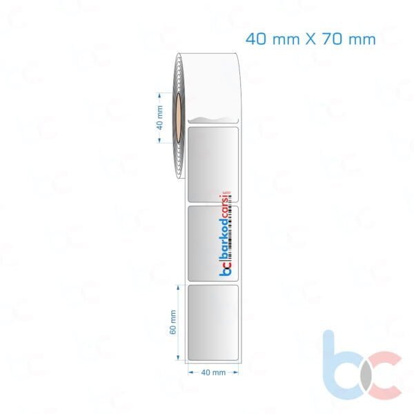 40x70 mm Silvermat Etiket (Fiyatı)