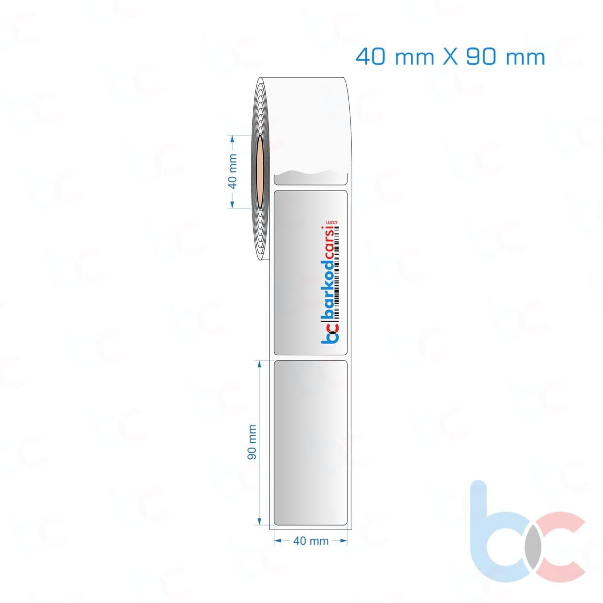 40X90 Mm Hazır Rulo Gri Alüminyum Renkli Silvermat Etiket 40X90 Mm Silvermat Etiket (Fiyatı)