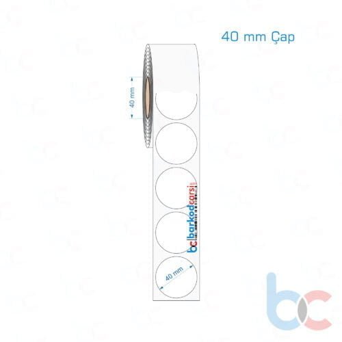 40 mm Çap Opak / Mat PP, Fastyre Etiket (Fiyatları)