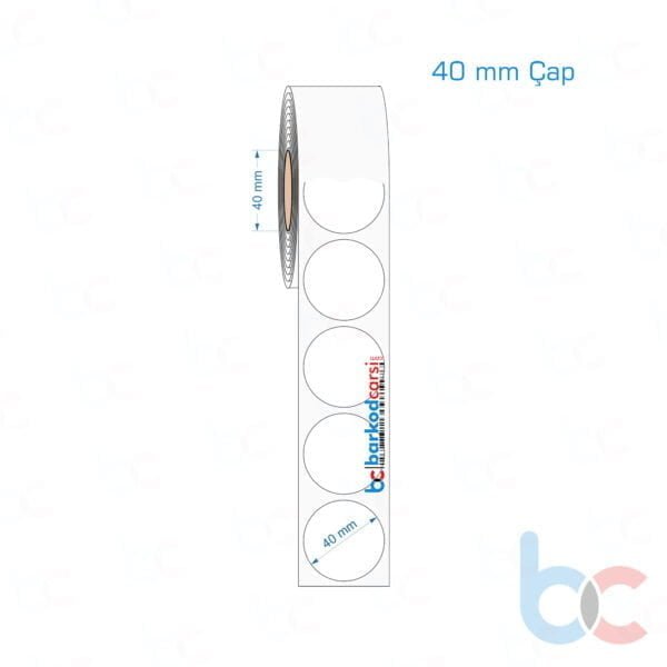 40 mm Çap Opak / Mat PP, Fastyre Etiket (Fiyatları)