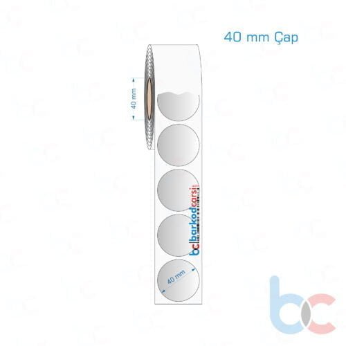 40 mm Çap Silvermat Etiket (Fiyatı)