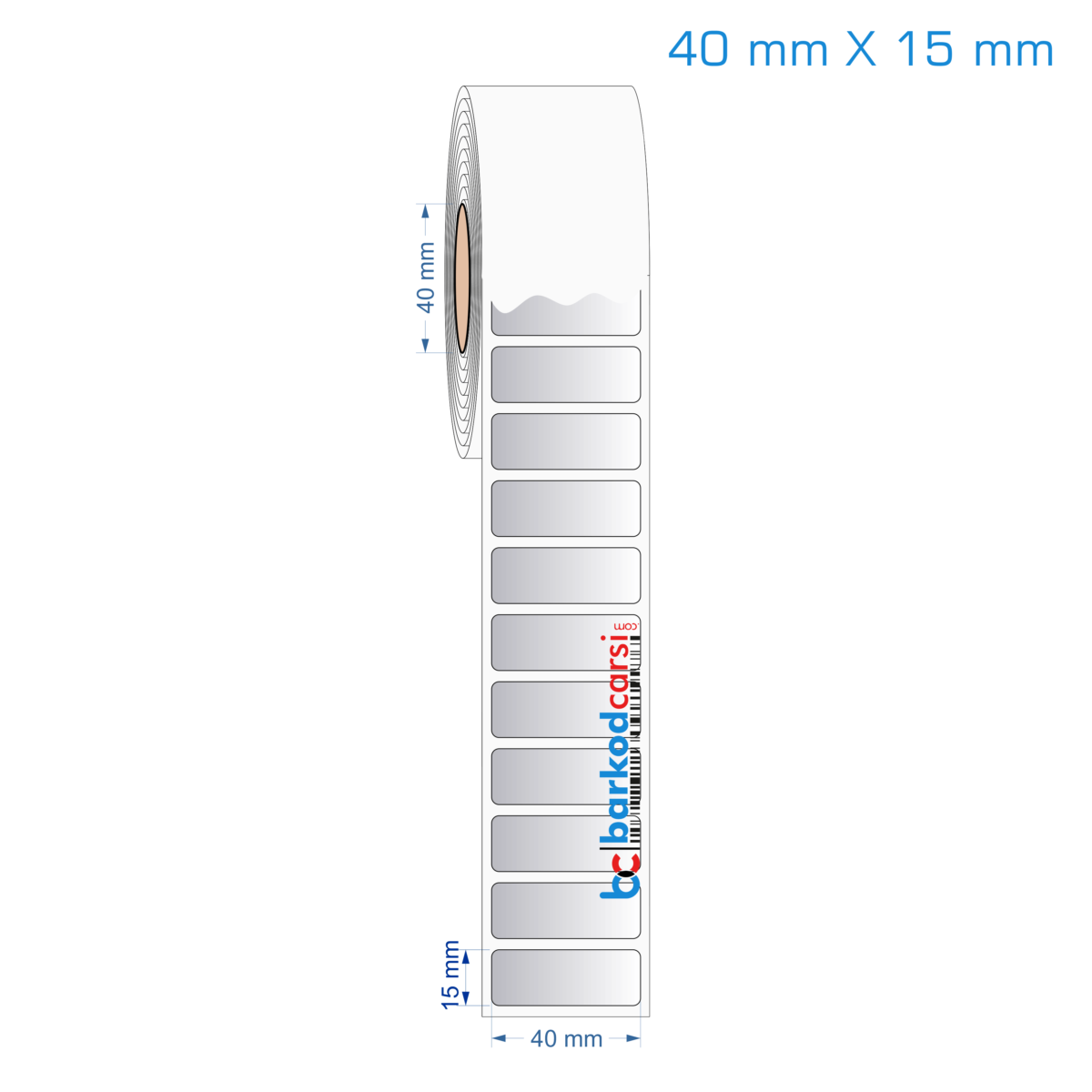 40X15 Mm Hazır Rulo Gri Alüminyum Renkli Silvermat Etiket 40X15 Mm Silvermat Etiket (Fiyatı)