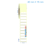 40x15 mm Etiket (Kuşe, Vellum, Eko / Lamine Termal) Fiyatları