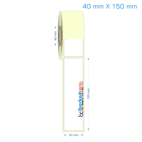 40x150 mm Etiket (Kuşe, Vellum, Eko / Lamine Termal) Fiyatları