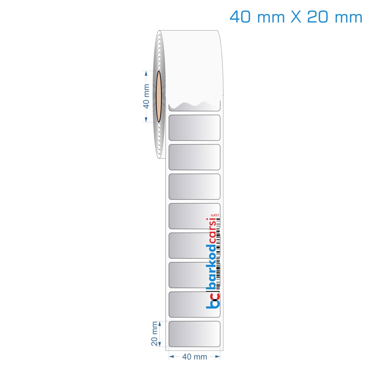 40X20 Mm Hazır Rulo Gri Alüminyum Renkli Silvermat Etiket 40X20 Mm Silvermat Etiket (Fiyatı)