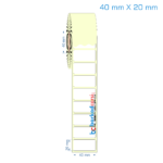 40x20 mm Etiket (Kuşe, Vellum, Eko / Lamine Termal) Fiyatları
