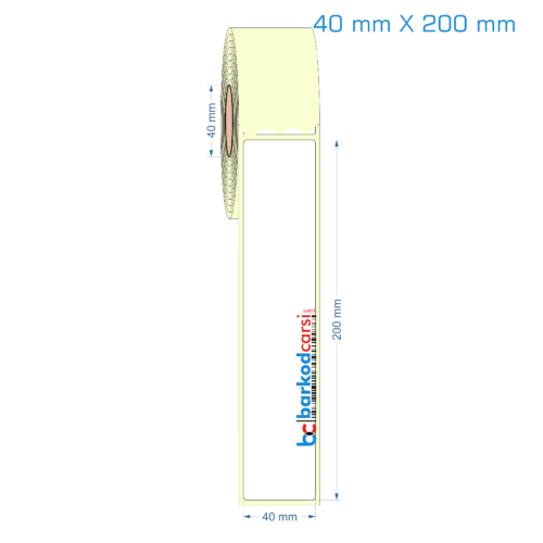 40x200 mm Etiket (Kuşe, Vellum, Eko / Lamine Termal) Fiyatları