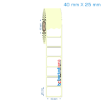 40x25 mm Etiket (Kuşe, Vellum, Eko / Lamine Termal) Fiyatları