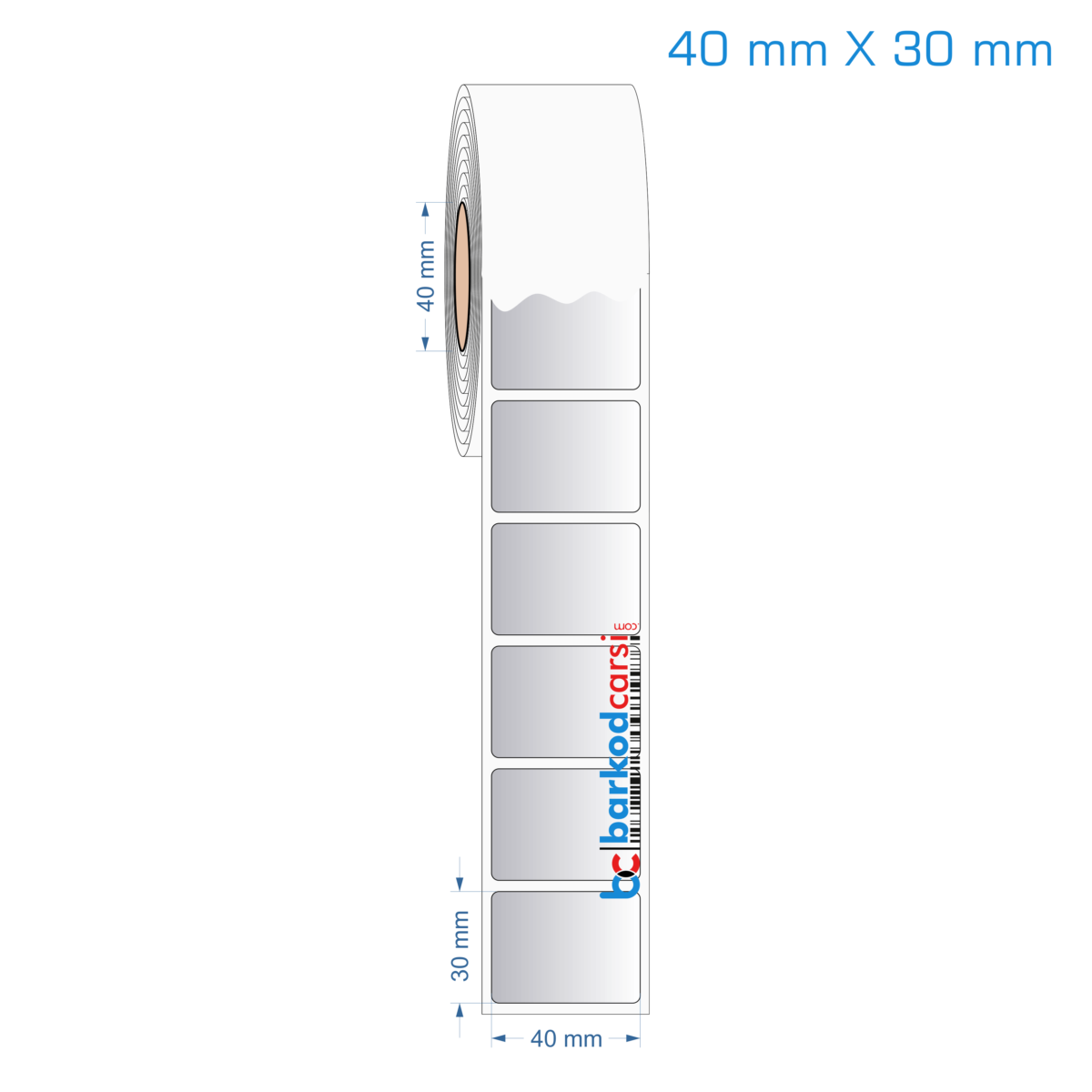 40X30 Mm Hazır Rulo Gri Alüminyum Renkli Silvermat Etiket 40X30 Mm Silvermat Etiket (Fiyatı)