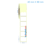40x30 mm Etiket (Kuşe, Vellum, Eko / Lamine Termal) Fiyatları