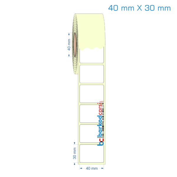 40x30 mm Etiket (Kuşe, Vellum, Eko / Lamine Termal) Fiyatları
