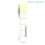 40x35 mm Etiket (Kuşe, Vellum, Eko / Lamine Termal) Fiyatları