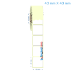 40x40 mm Etiket (Kuşe, Vellum, Eko / Lamine Termal) Fiyatları
