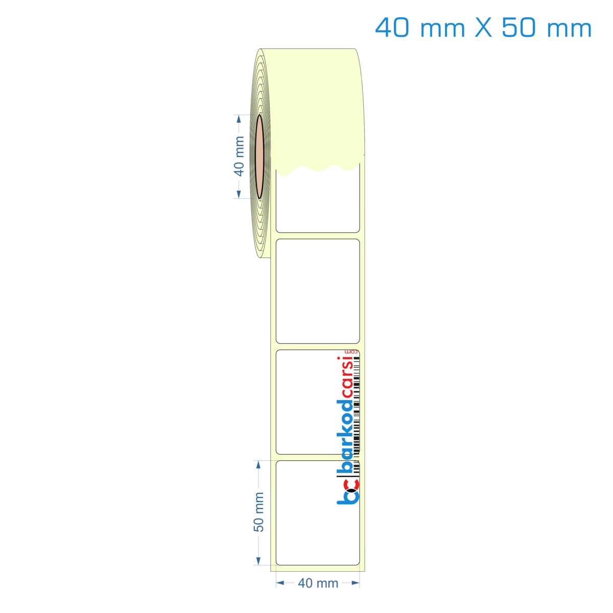 40X50 Mm Hazır Rulo Barkod Etiketi (Yapışkanlı) Kuşe / Vellum / Termal Etiket Fiyatı 40X50 Mm Etiket (Kuşe, Vellum, Eko / Lamine Termal) Fiyatları