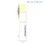 40x60 mm Etiket (Kuşe, Vellum, Eko / Lamine Termal) Fiyatları