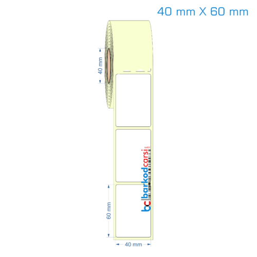 40x60 mm Etiket (Kuşe, Vellum, Eko / Lamine Termal) Fiyatları