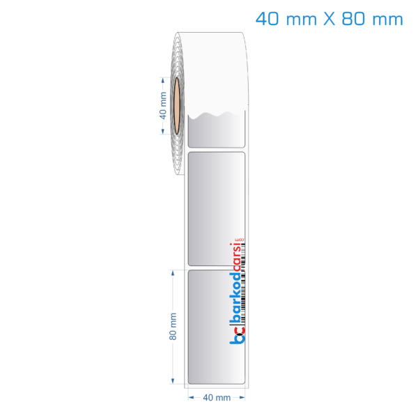 40x80 mm Silvermat Etiket (Fiyatı)