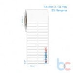 45x10 mm 2'li Yanyana Opak / Mat PP, Fastyre Etiket (Fiyatları)