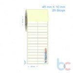 45x10 mm 2'li Bitişik Etiket (Kuşe, Vellum, Eko / Lamine Termal) Fiyatları