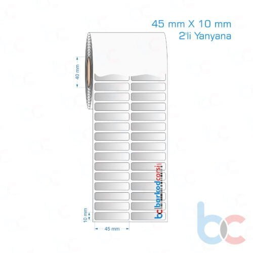 45x10 mm 2'li Yanyana Silvermat Etiket (Fiyatı)