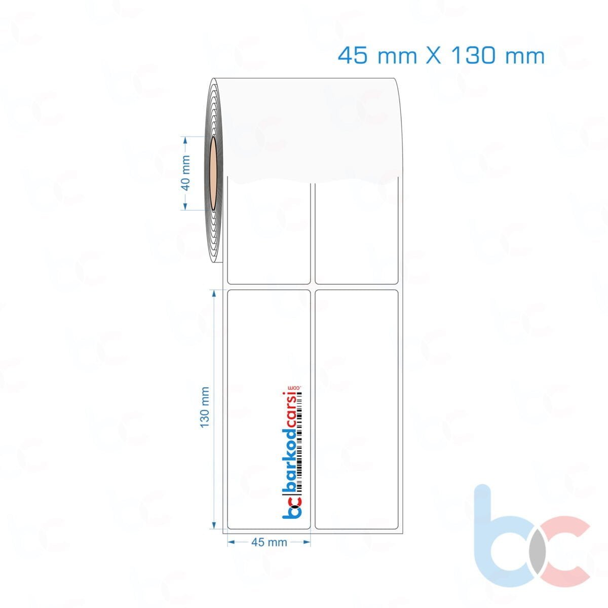 45X130 Mm 2'Li Yanyana Hazır Rulo Pp Opak, Mat, Fastyre Etiketler 45X130 Mm 2'Li Yanyana Opak / Mat Pp, Fastyre Etiket (Fiyatları)