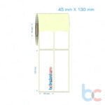 45x130 mm 2'li Yanyana Etiket (Kuşe, Vellum, Eko / Lamine Termal) Fiyatları