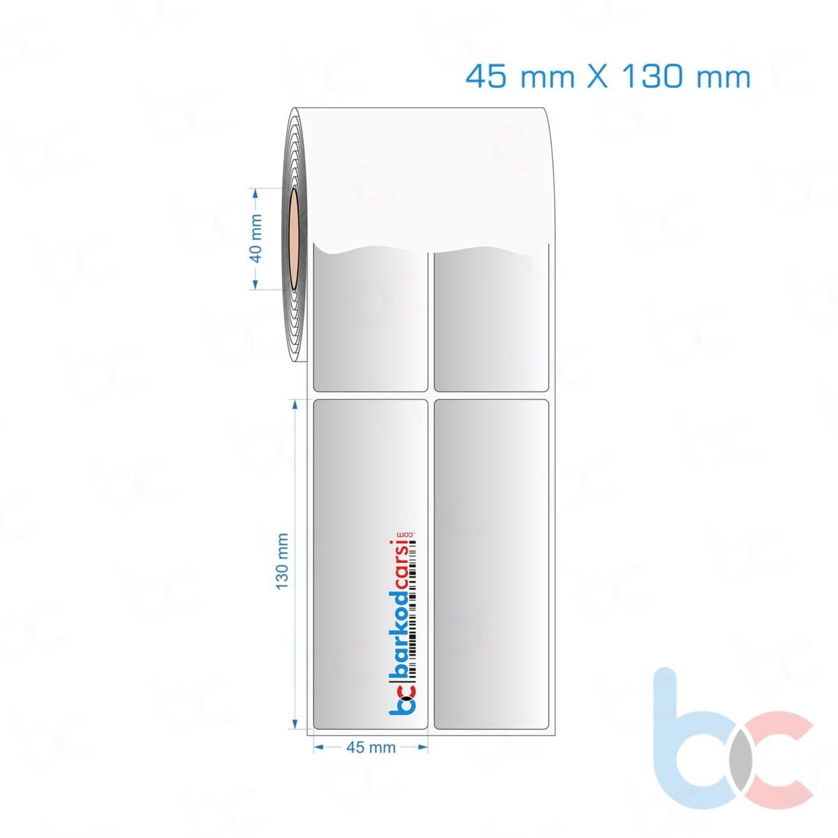 45X130 Mm 2'Li Yanyana Silvermat Etiket (Fiyatı)