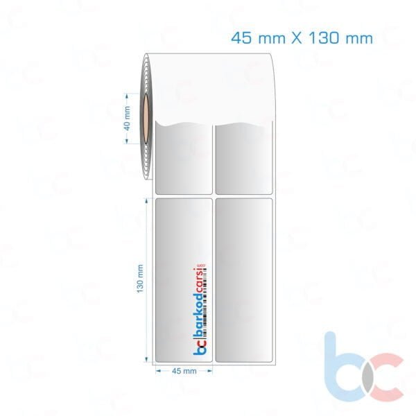 45x130 mm 2'li Yanyana Silvermat Etiket (Fiyatı)