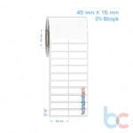 45x15 mm 2'li Bitişik Opak / Mat PP, Fastyre Etiket (Fiyatları)