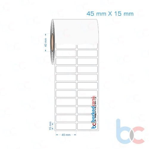45x15 mm 2'li Yanyana Opak / Mat PP, Fastyre Etiket (Fiyatları)