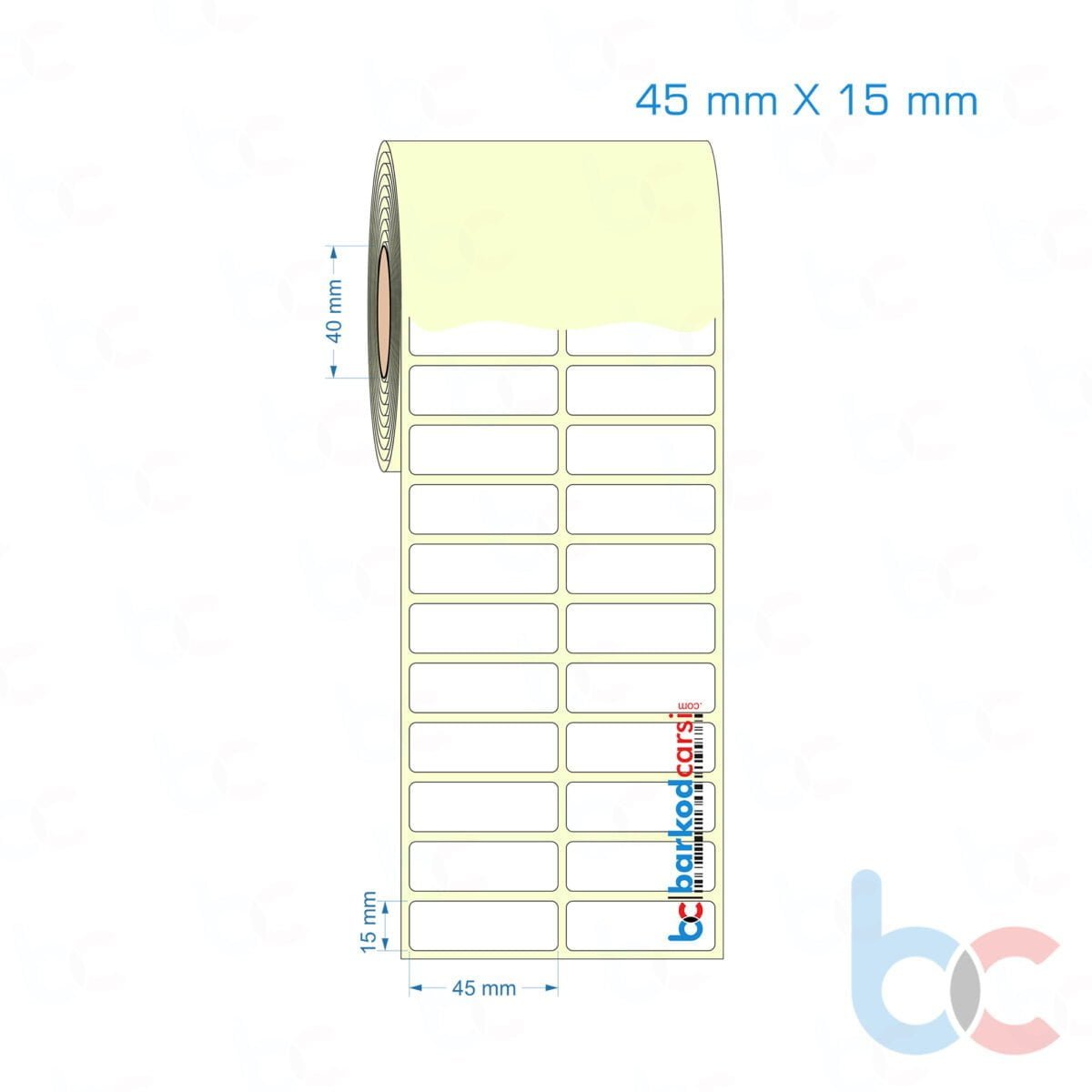 45X15 Mm 2'Li Yanyana Etiket (Kuşe, Vellum, Eko / Lamine Termal) Fiyatları